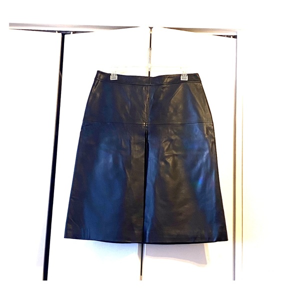 Halogen Nordstrom Black Leather Skirt NWT